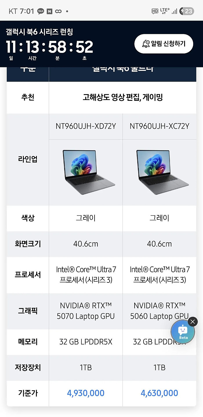 램과 SSD가 싯가로 팔리는 도중 갤럭시북 가격 근황