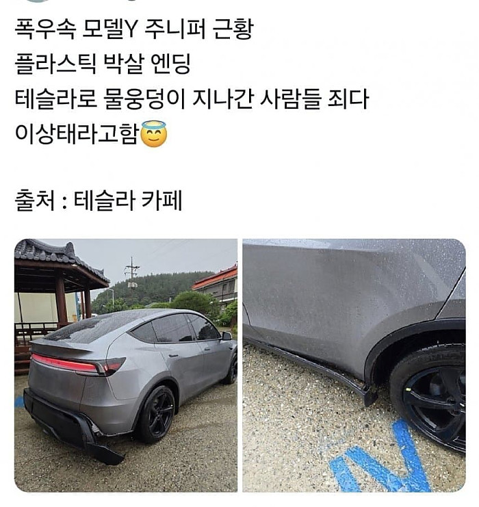 폭우 홍수 사태 테슬라 오너들 근황